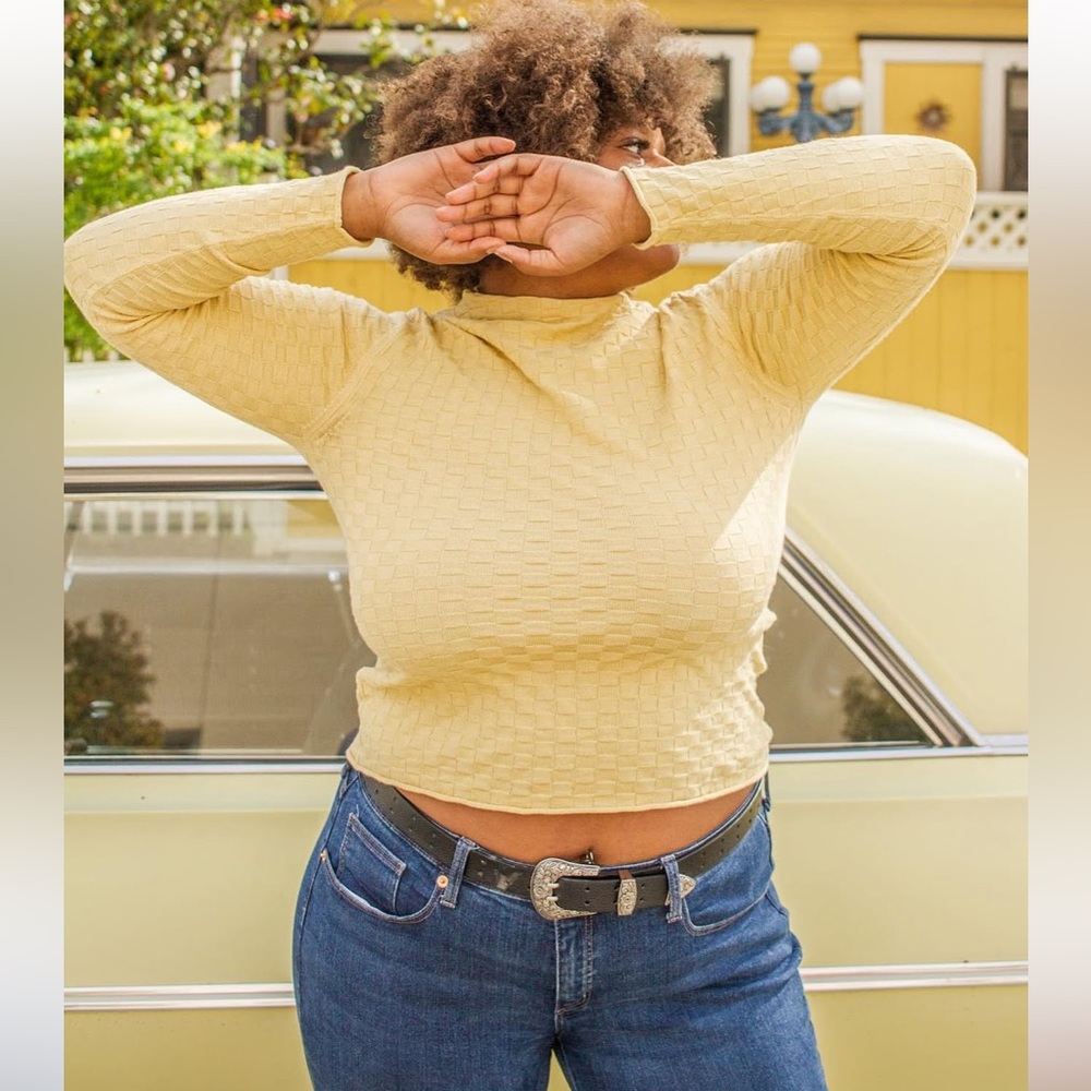 Ajaie alaie Eros long sleeve checkered top